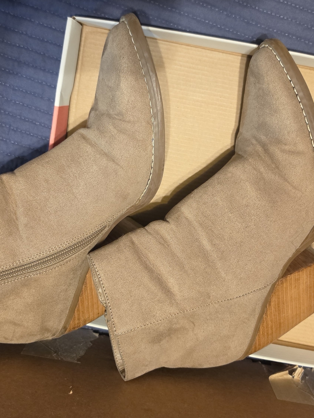 Steve Madden Tan Suede Ankle Booties